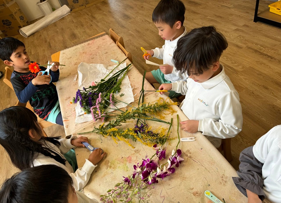 フラワーアートの様子